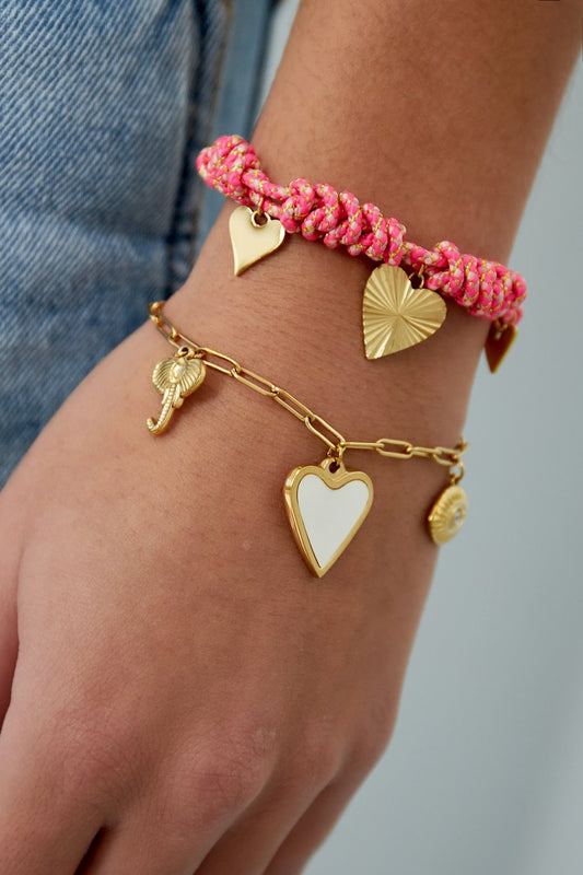 Yehwang Armband, Heartstrings-Armband - Goldfarben