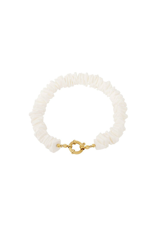 Yehwang Armband, Muschelglück-Armband in Weiß oder Hellblau