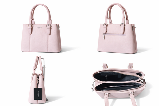 Handtasche Flora & Co Umhängetasche Rosa Altrosa Kunstleder Reißverschluss