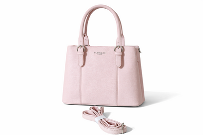 Handtasche Flora & Co Umhängetasche Rosa Altrosa Kunstleder Reißverschluss
