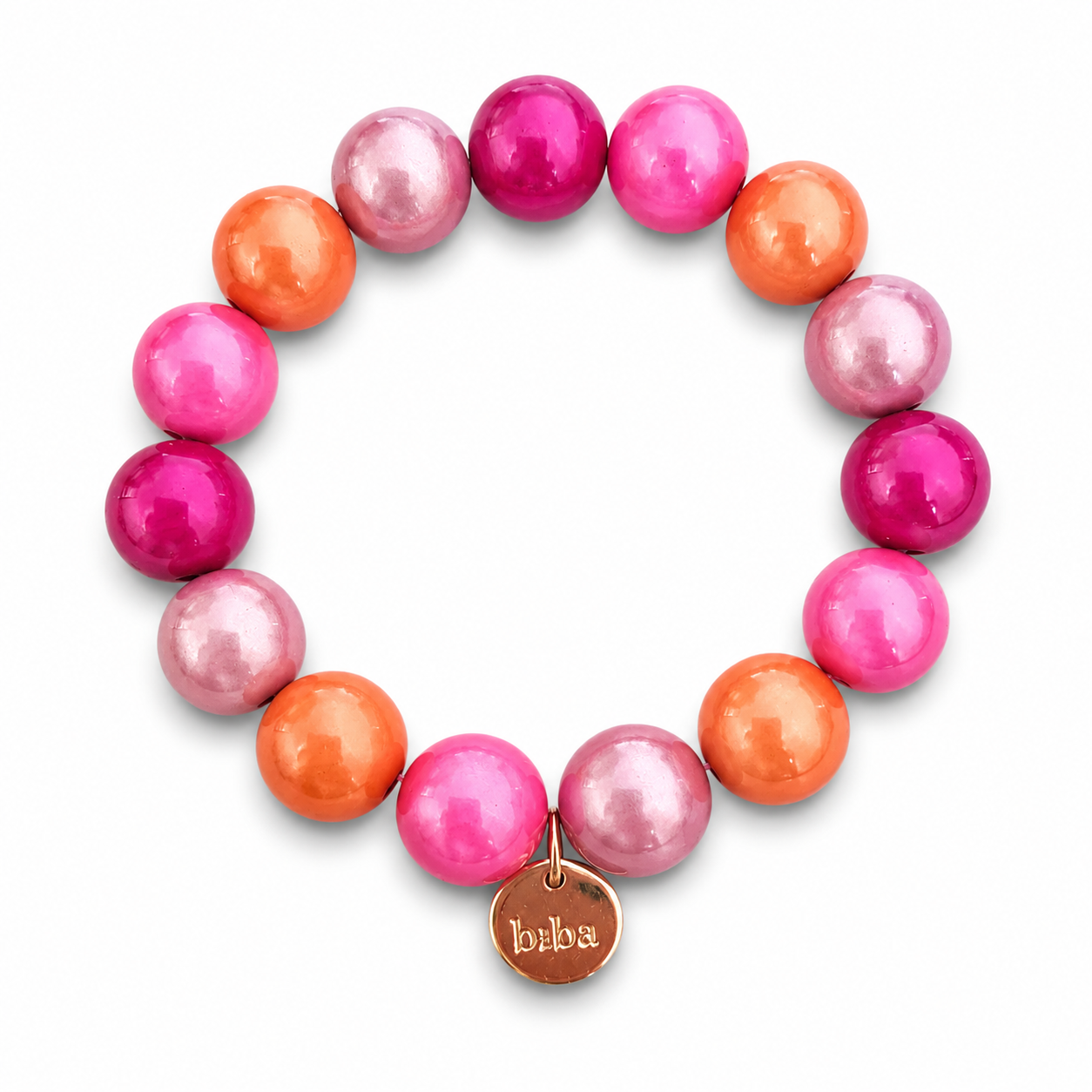 Armband elastisch Space Beads 1,5 Cm verschiedene Farben Biba