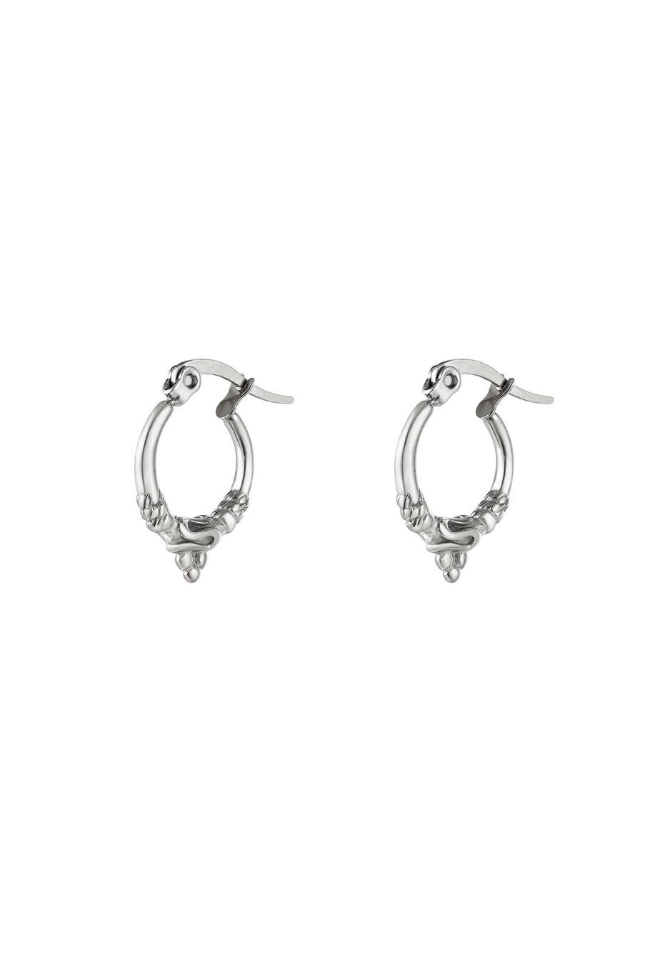 Yehwang Ohrringe im Vintage-Stil Silber- oder Goldfarben Edelstahl nickelfrei