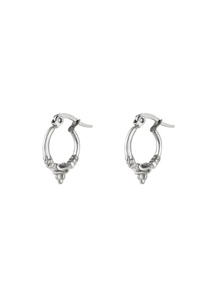 Yehwang Ohrringe im Vintage-Stil Silber- oder Goldfarben Edelstahl nickelfrei