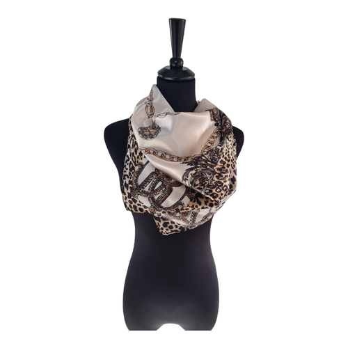 Tuch Halstuch mit Ornamenten in Beige