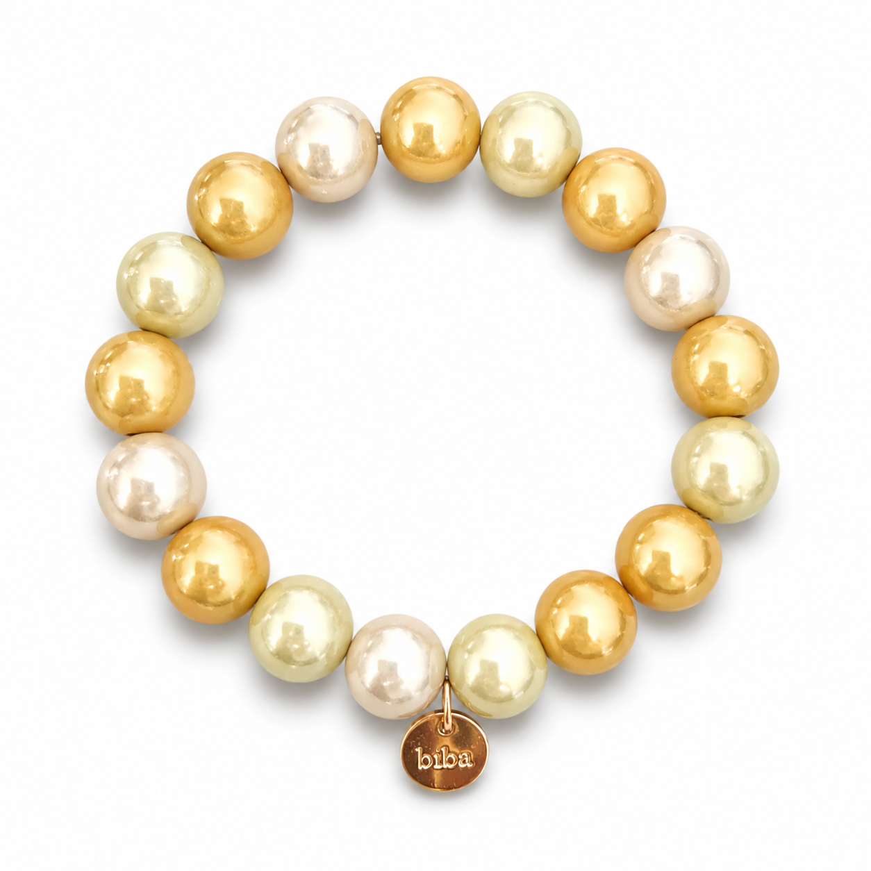 Armband elastisch Space Beads 1,5 Cm verschiedene Farben Biba