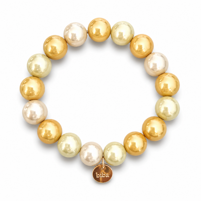Armband elastisch Space Beads 1,5 Cm verschiedene Farben Biba