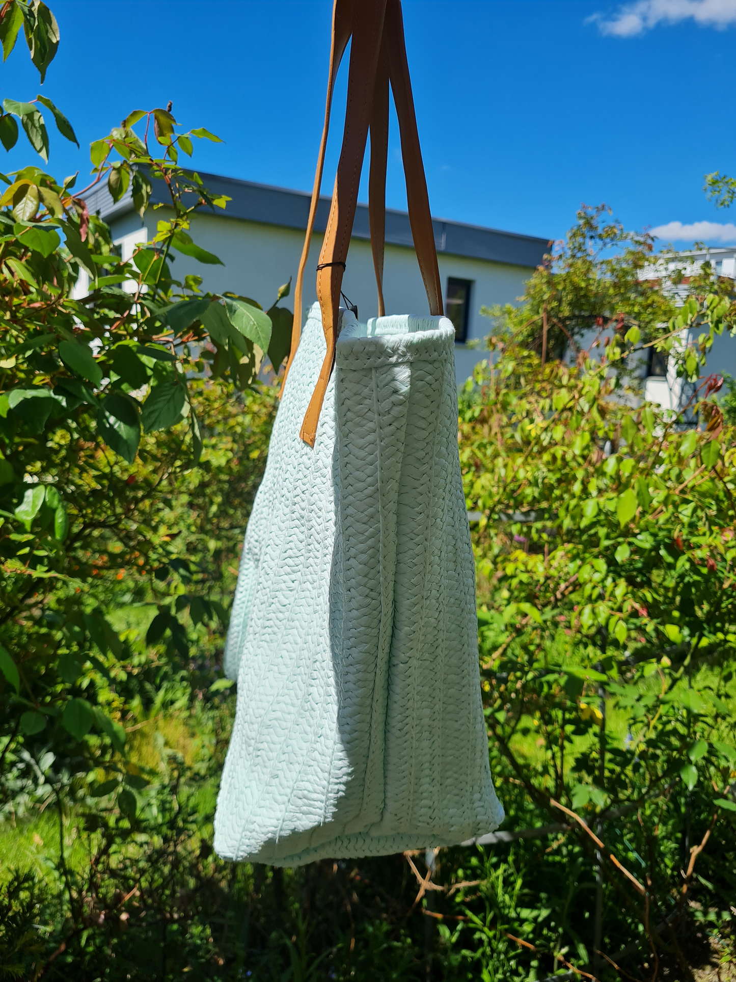 Yehwang Strandtasche mit Relief-Mintgrün strand urlaub schopper schwimmband natur ibiza
