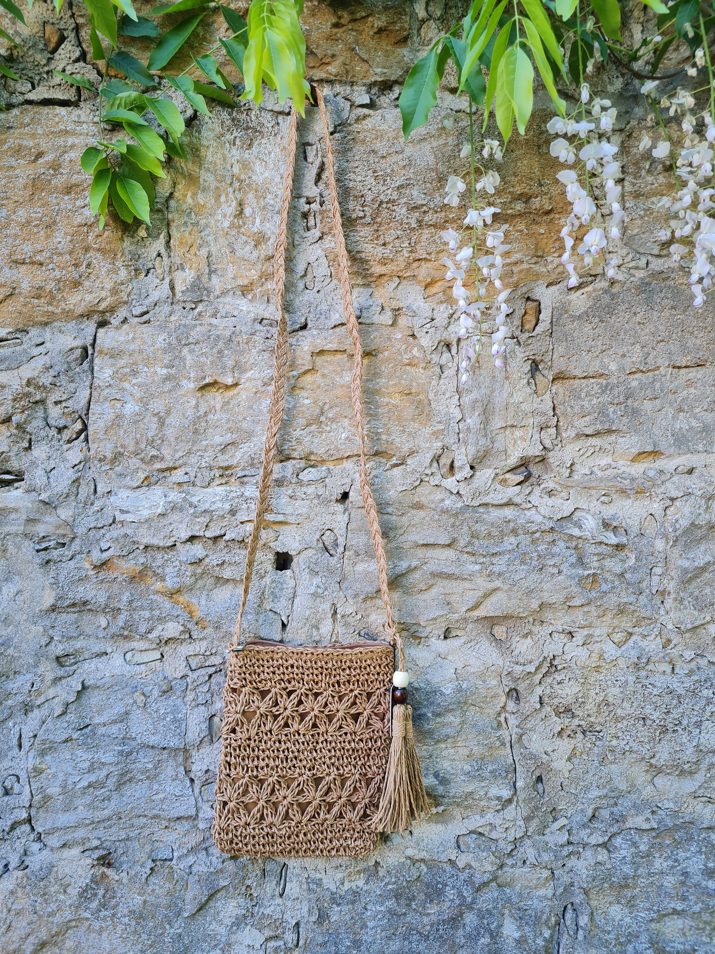 Yehwang Ibiza-Vibe-Tasche  braun umhängetasche urlaub strand schwimmbad disko