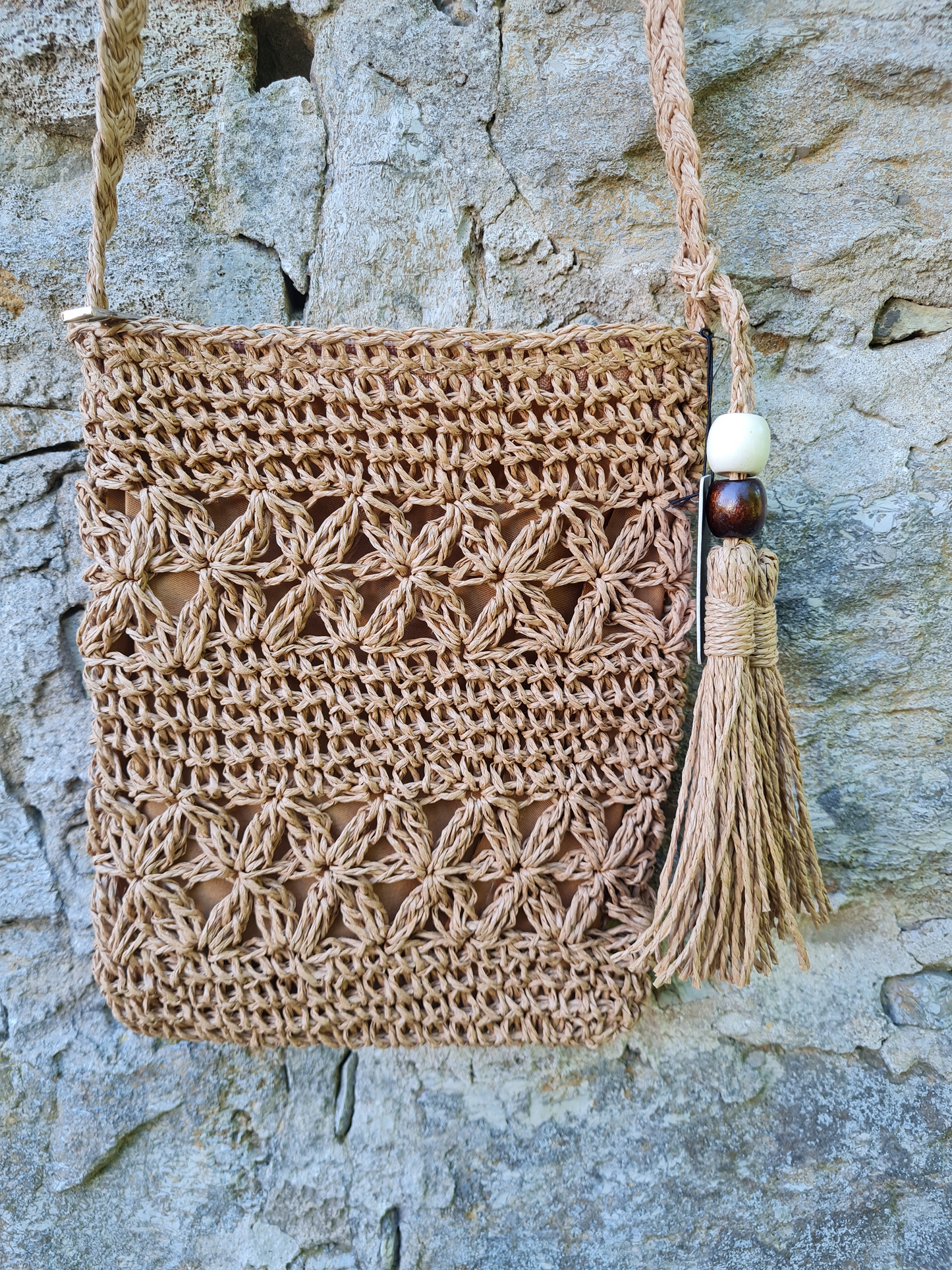 Yehwang Ibiza-Vibe-Tasche  braun umhängetasche urlaub strand schwimmbad disko