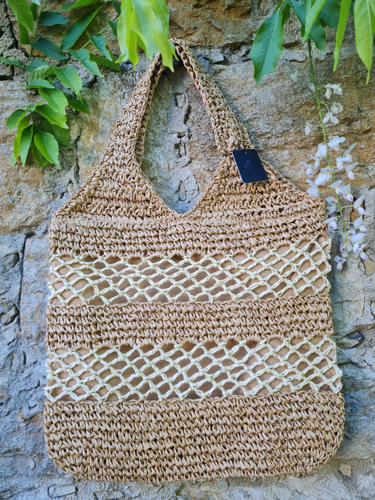 Yehwang Strandtasche Colorful Rebel beige schultertasche handtasche urlaub strand sommer