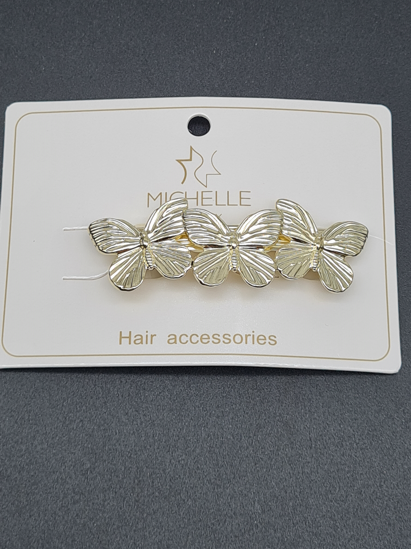 Haarspange Schmetterlinge Goldfarben