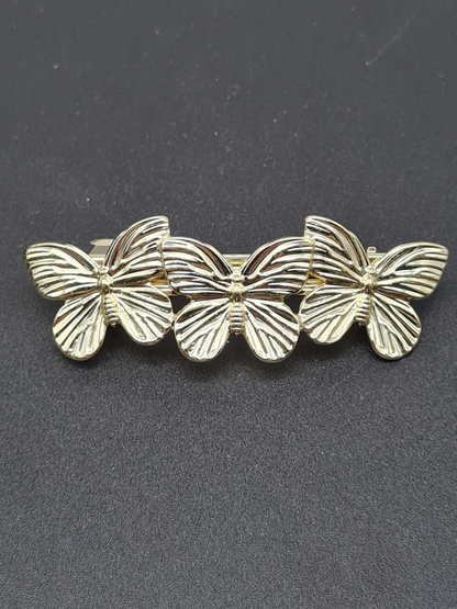 Haarspange Schmetterlinge Goldfarben