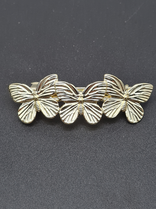 Haarspange Schmetterlinge Goldfarben