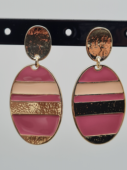 Liet & Joliet Ohrschmuck 4 varianten, gestreift mit Emaille