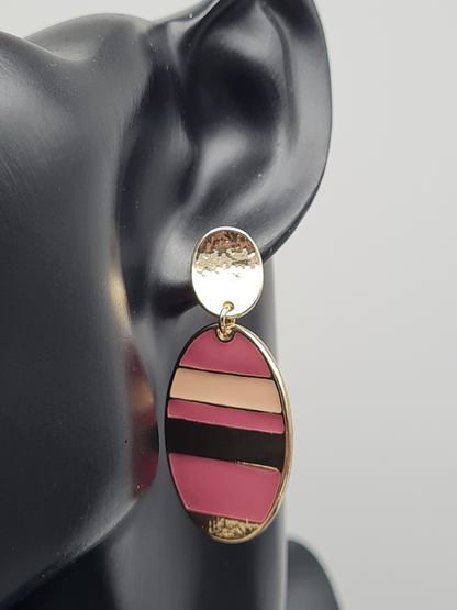 Liet & Joliet Ohrschmuck 4 varianten, gestreift mit Emaille