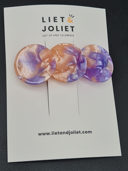 Liet & Joliet Haarspange 3 Kreise in Pasteltöne, 2 Farben