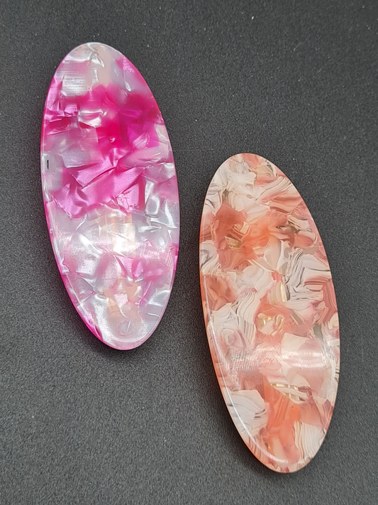 Liet & Joliet Haarspange, Oval, Pink oder Koralle Farbe