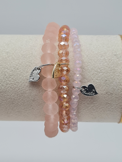 Sweet 7, Armband, elastisch, icy-rosa, elegant, dezent
