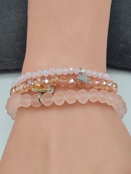 Sweet 7, Armband, elastisch, icy-rosa, elegant, dezent