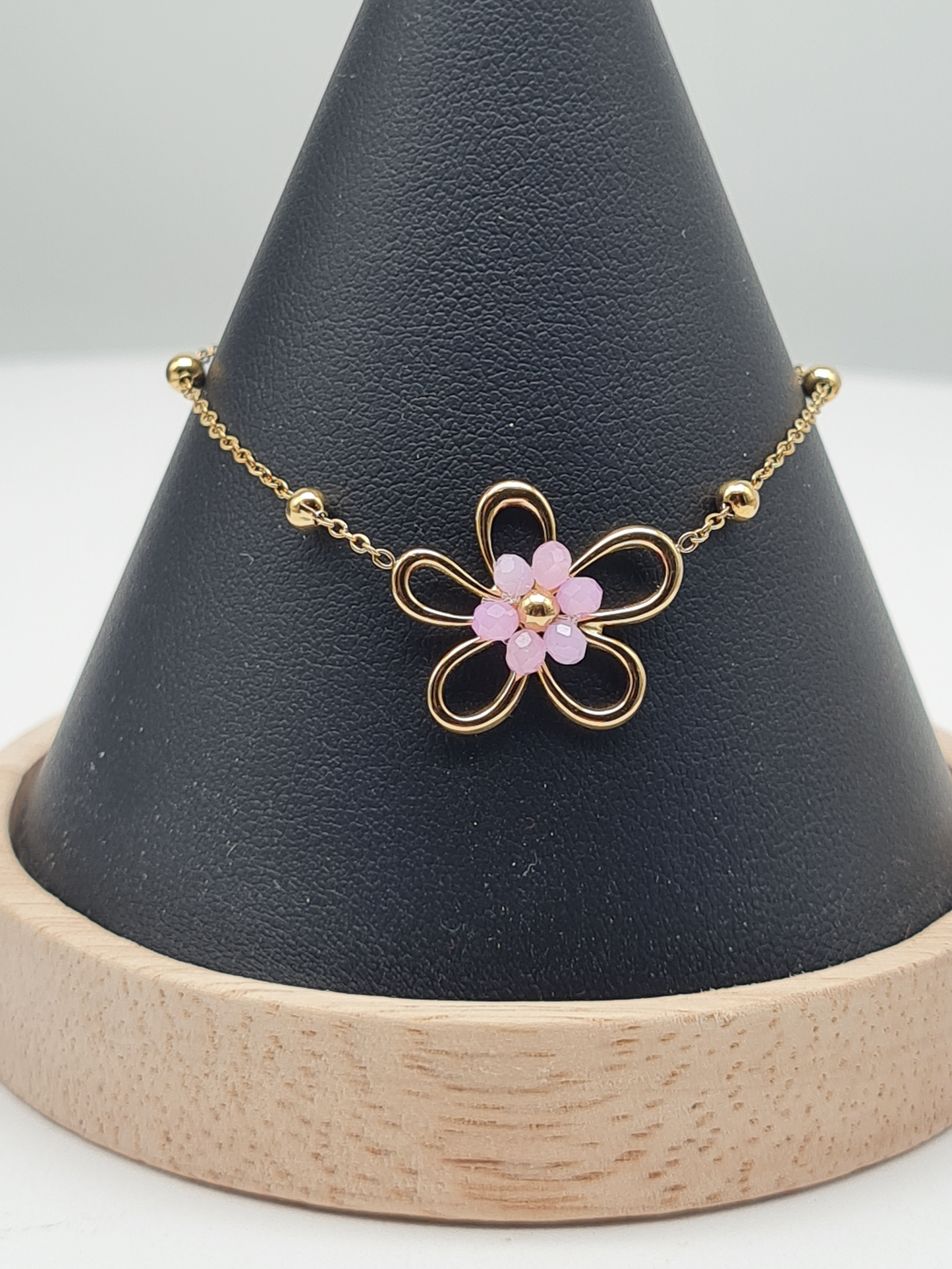 Sweet7, Armband, Doppel, Bettelarmband, Gold, Crystal, 17,5 cm