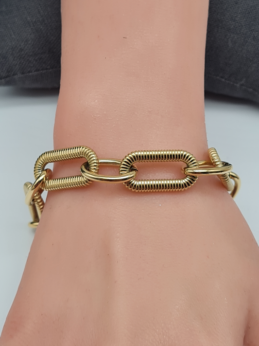 Sweet7, Armband, Doppel, Gliederarmband, Gold, 20,5 + 3 cm Unisex
