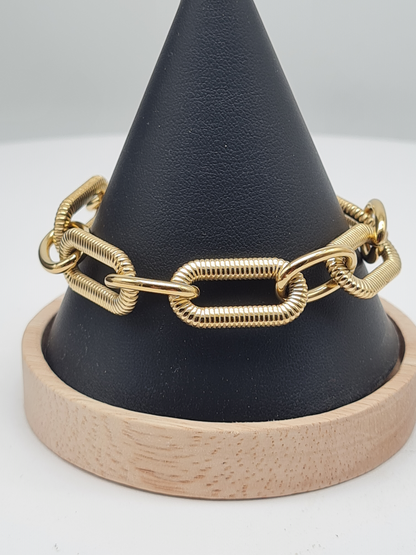 Sweet7, Armband, Doppel, Gliederarmband, Gold, 20,5 + 3 cm Unisex