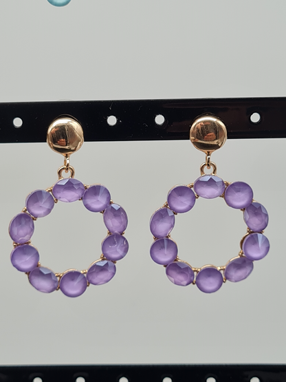 Sweet7 Ohrringe, Orhhänger Space Beads Kreise in verschiedene Farben