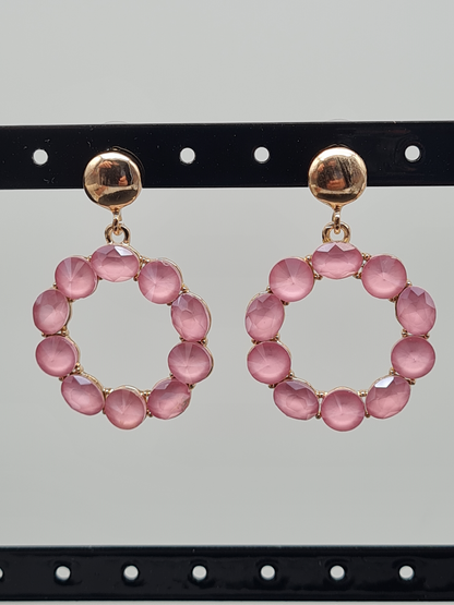 Sweet7 Ohrringe, Orhhänger Space Beads Kreise in verschiedene Farben