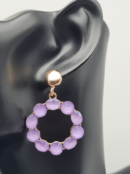 Sweet7 Ohrringe, Orhhänger Space Beads Kreise in verschiedene Farben