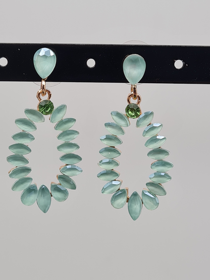 Sweet7 Ohrringe, Orhhänger in tropfenform in verschiedene Farben , Cat-Eye Stones