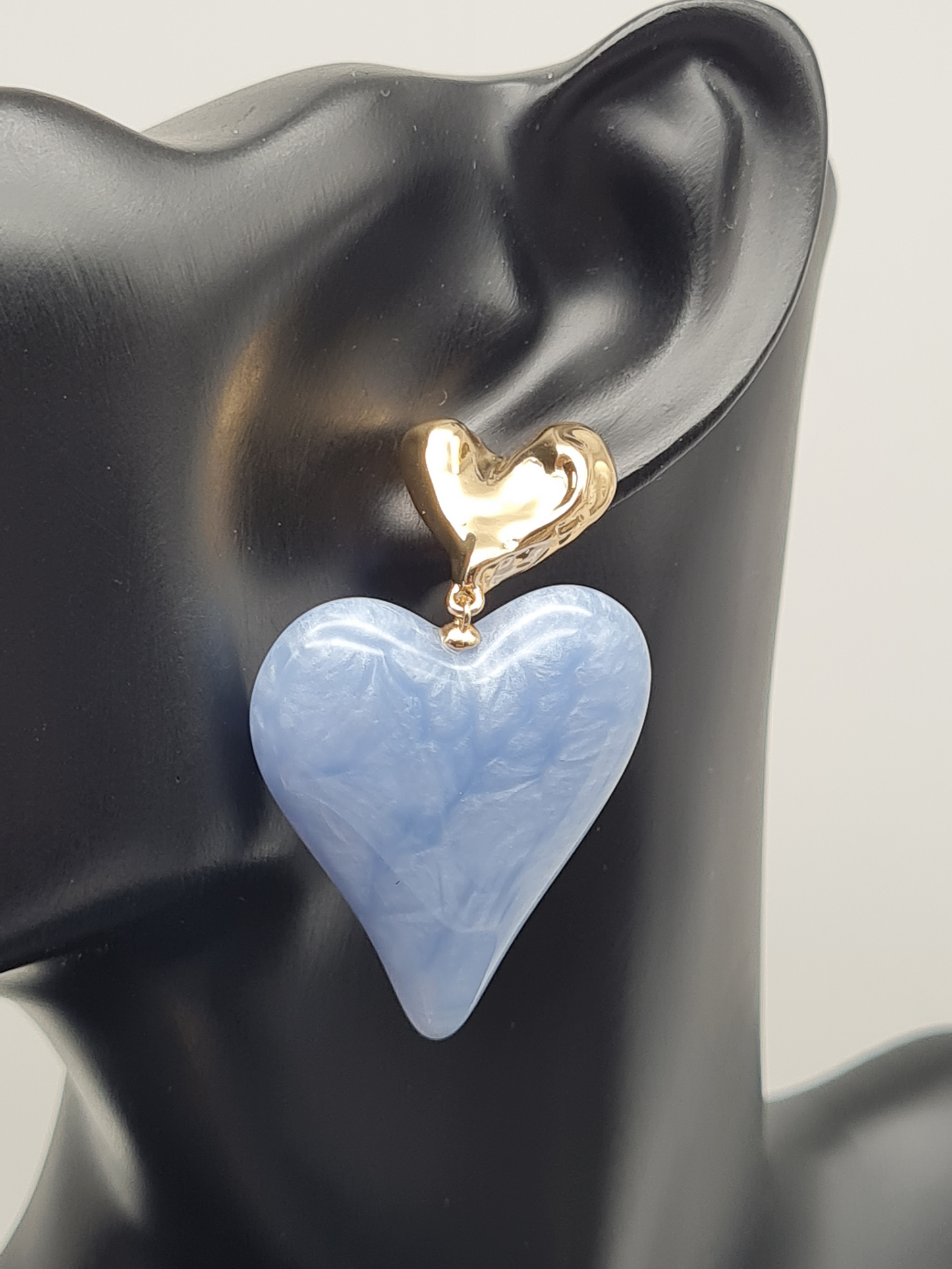 Sweet7 Ohrringe, Ohrhänger "Color my Heart" in Blau, Pink und Beige