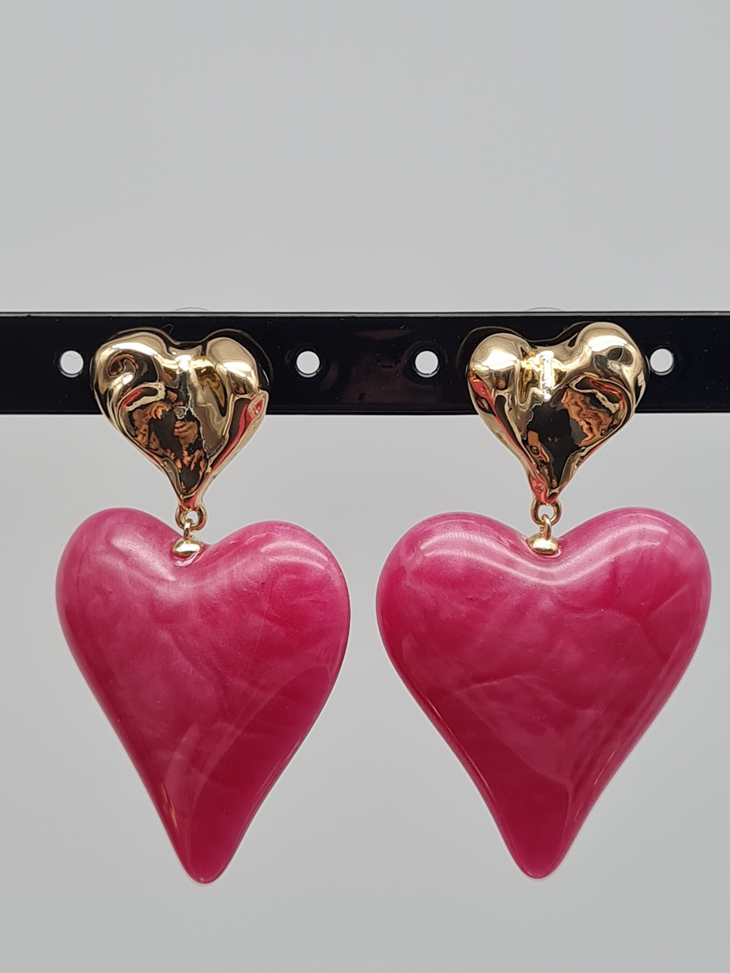 Sweet7 Ohrringe, Ohrhänger "Color my Heart" in Blau, Pink und Beige