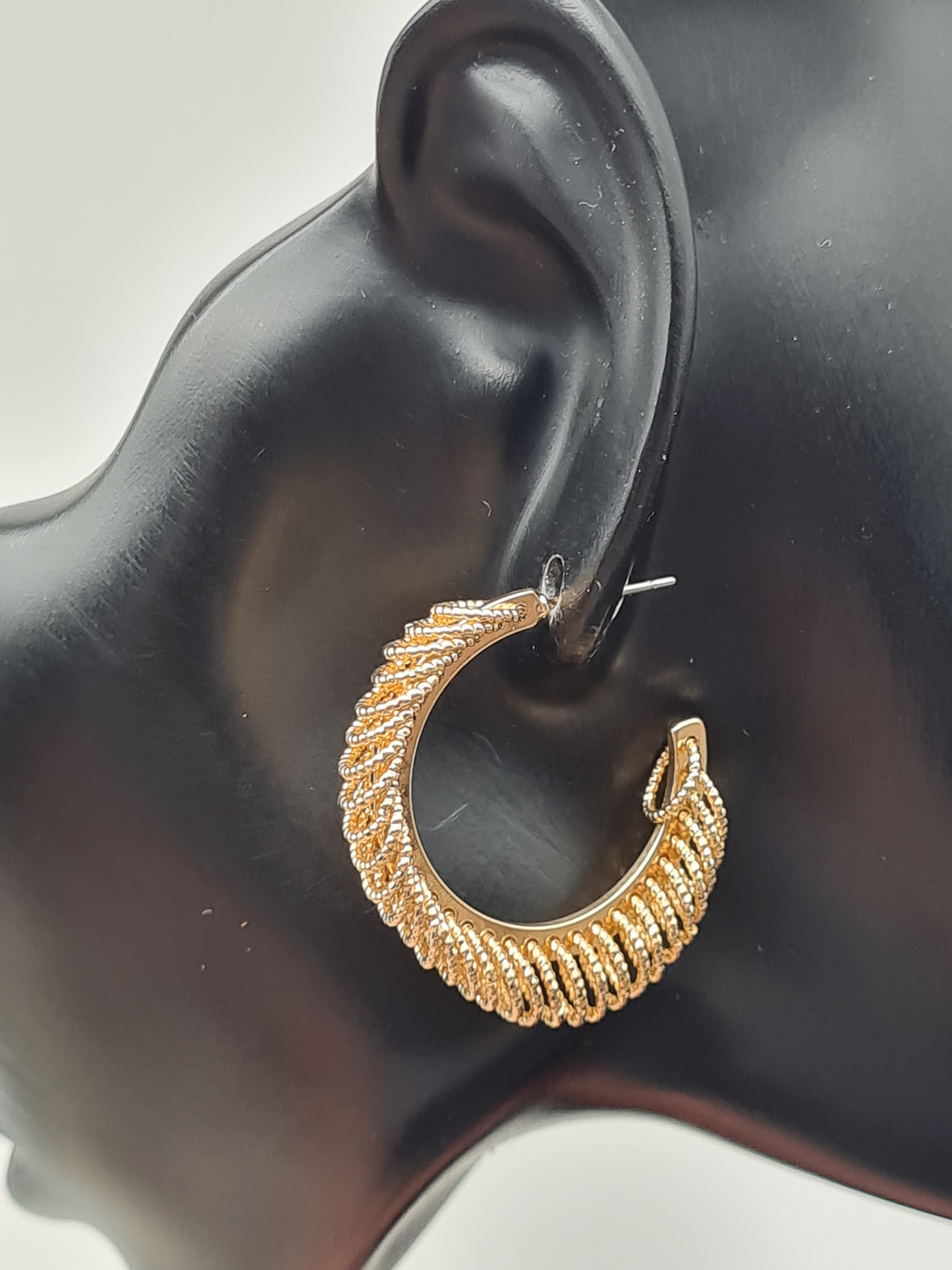 Sweet7 Ohrringe, Creolen mit beweglichen kleine Kreise in Gold- oder Silberfarben