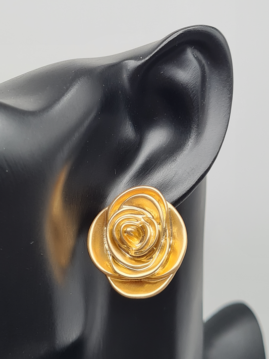 Sweet7 Ohrringe, Ohrstecker Goldene Rose