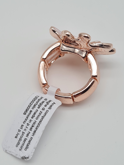 Amorino Ring, Elastischer Ring mit Emailliertem Volant, Blume