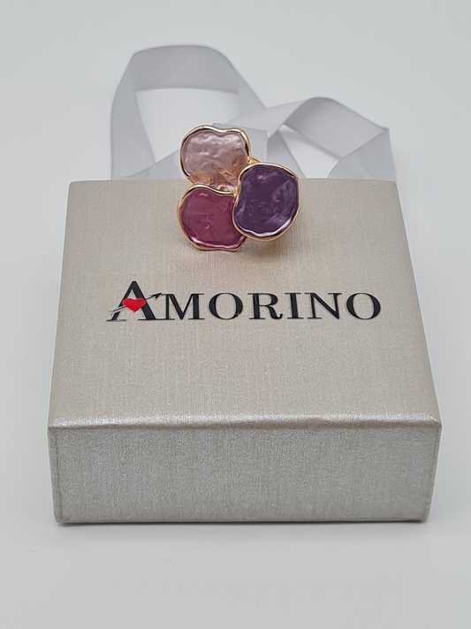 Amorino Ring, Elastischer Ring mit Emailliertem Volant, Tres Organic