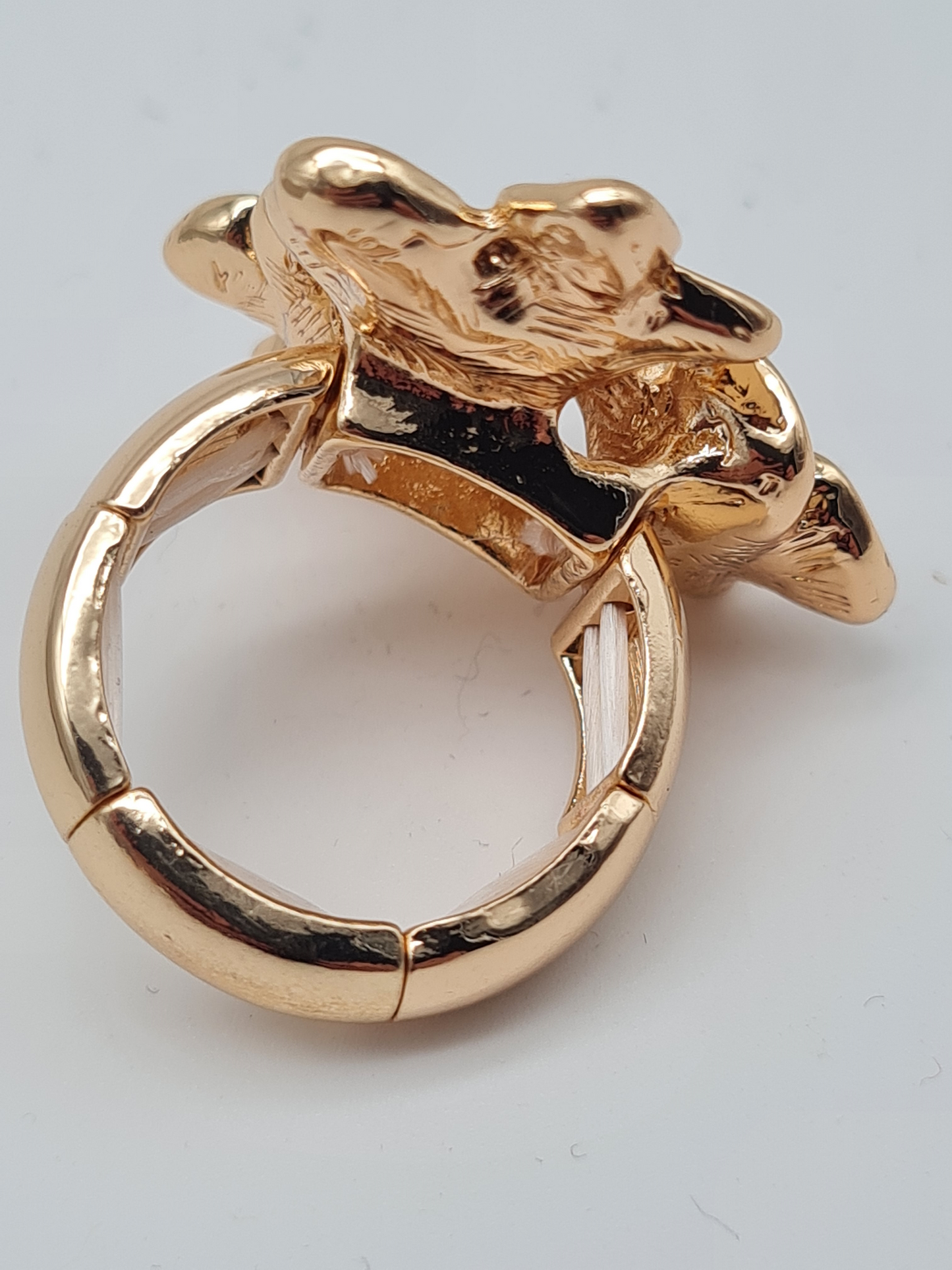 Amorino Ring, Elastischer Ring mit Emailliertem Volant, Bronze Flowers