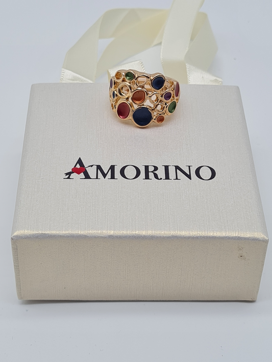 Amorino Ring, Elastischer Ring mit Emailliertem Volant, Color Circles