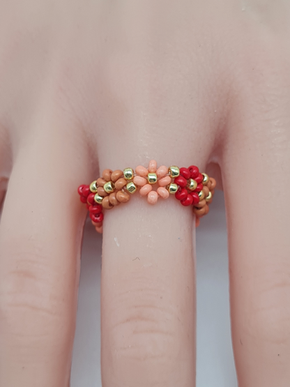 Biba Ringe, Elastische "Flower Power Ringe" in verschiedene Farben