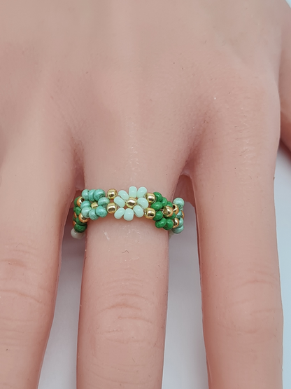 Biba Ringe, Elastische "Flower Power Ringe" in verschiedene Farben