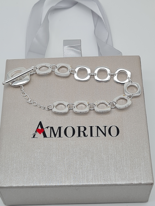 Amorino Armband, Silber 925, 70er Jahre Stil,