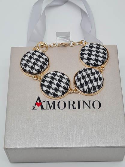 Amorino Armband, elegantes Pied de Poule, in 4 Elemente