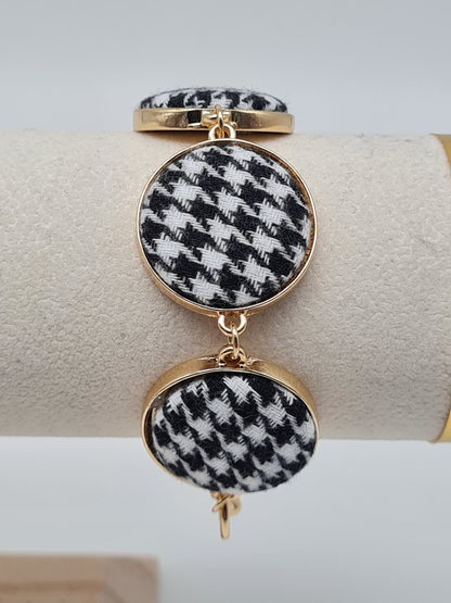 Amorino Armband, elegantes Pied de Poule, in 4 Elemente