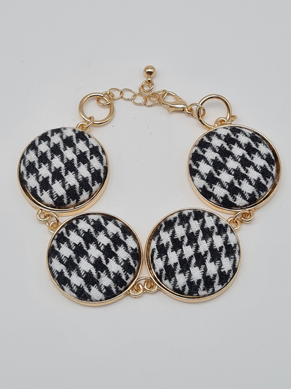 Amorino Armband, elegantes Pied de Poule, in 4 Elemente