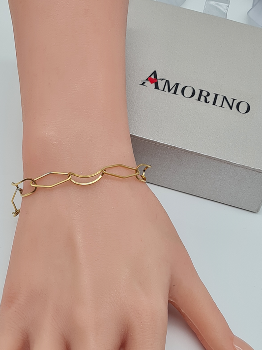 Amorino Armband, Filigranes Gliederarmband mit feinen gebogene Elementen