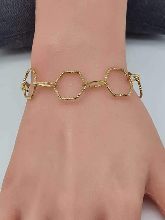 Cosmos Armband feines Armband mit Honig Rad förmige Glieder