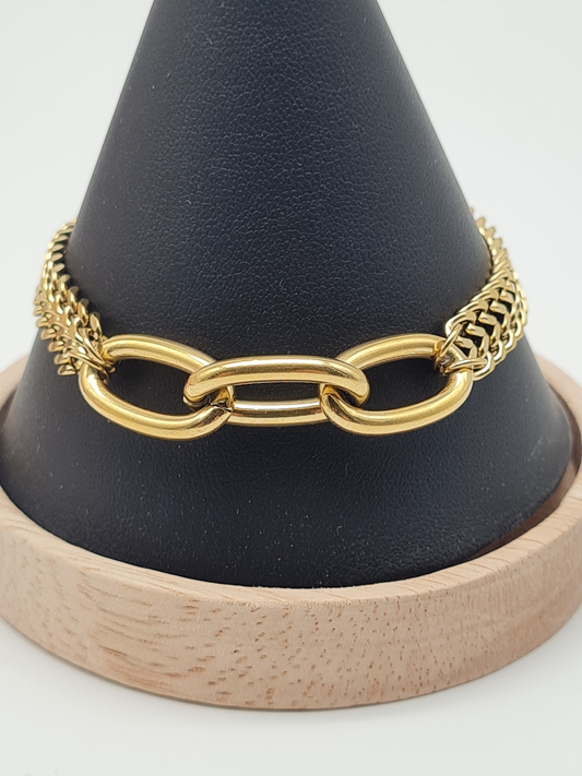 Cosmos Armband in Goldfarben mit unterschiedliche Gliedergrößen