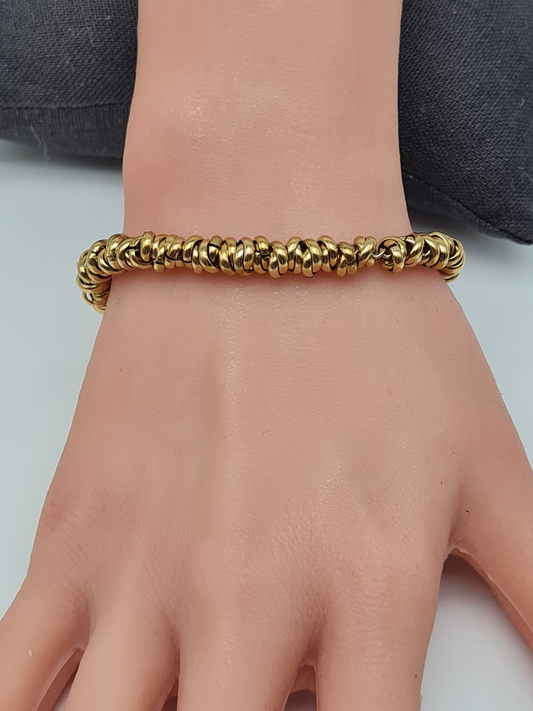 Cosmos Armband, Goldfarben Märchenhaft schön mit 1001 kleine Ringe