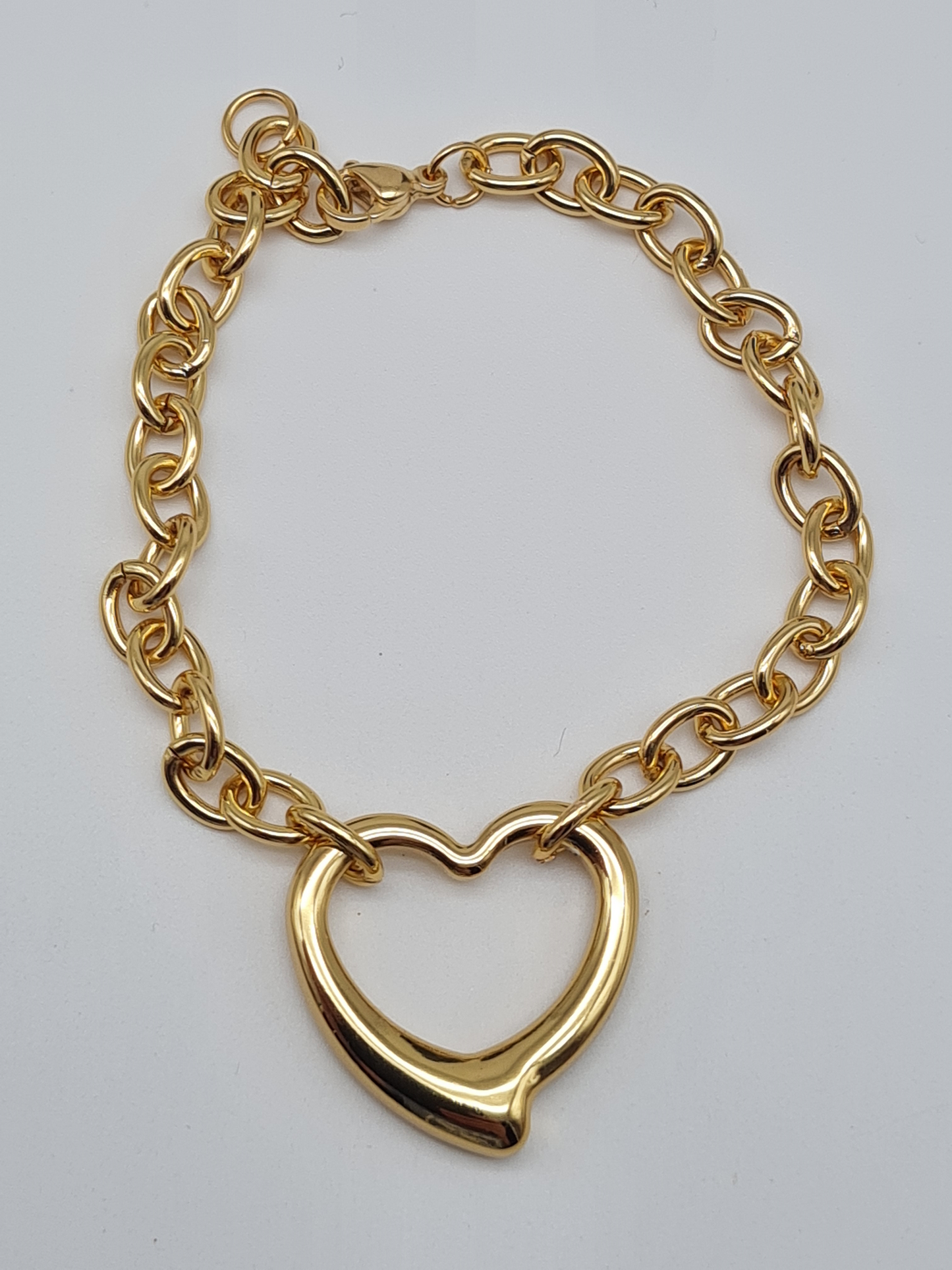 Cosmos Armband, Goldfarbenes Armband mit großes Herz