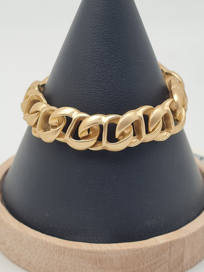 Biba Gliederarmband in Matt Goldfarben mit gedrehte Glieder Statement
